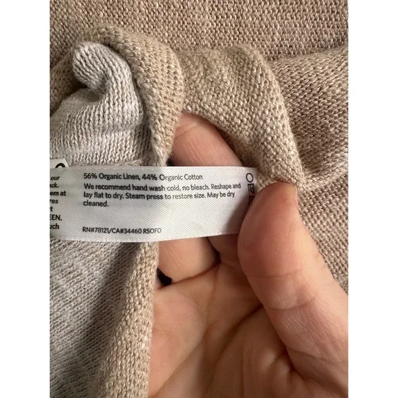 Unavailable - Eileen Fisher Linen Cotton Blend Sweater Knit Pullover Top - Picture 4 of 4